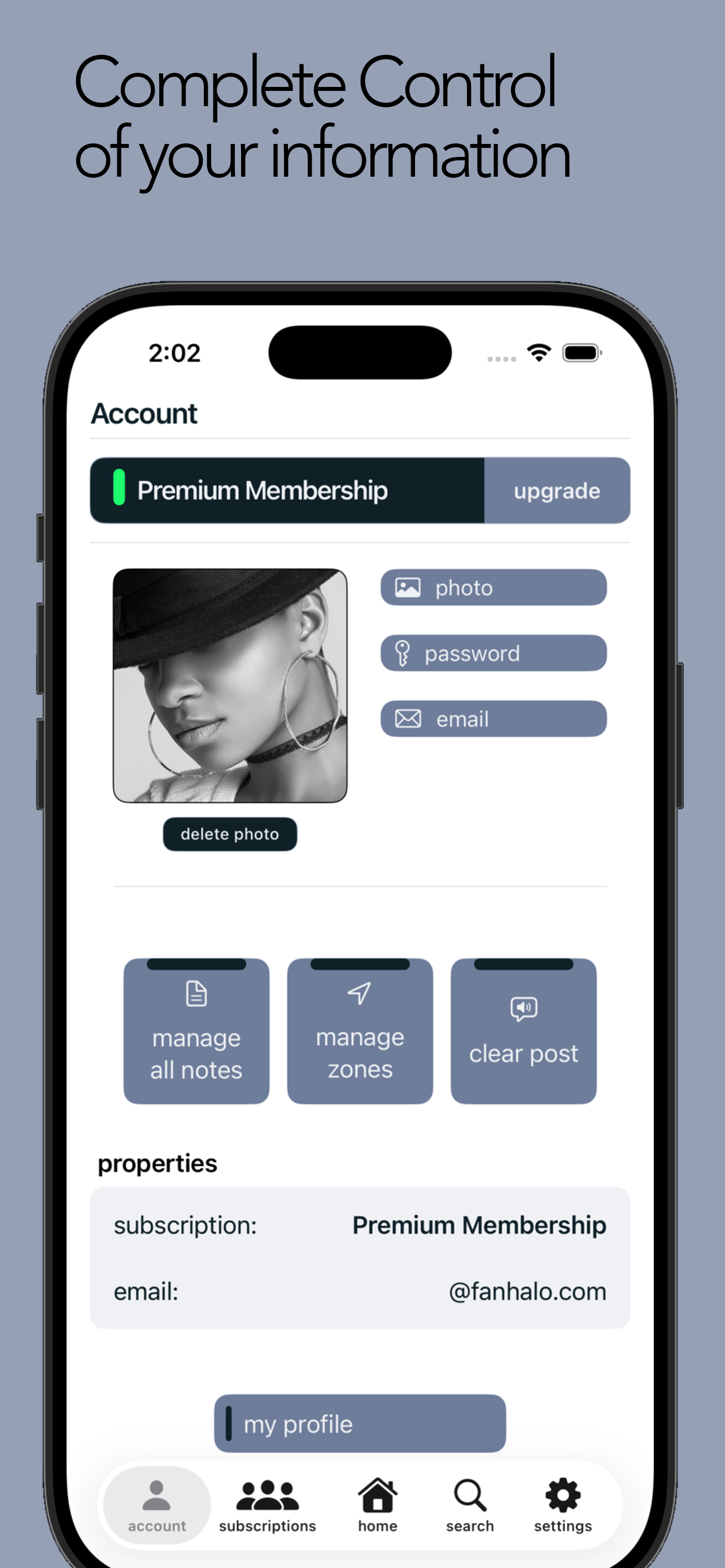 Creating a fanhalo account